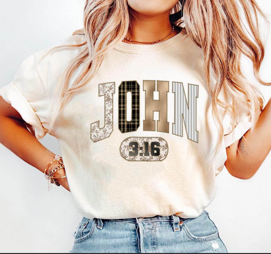 John 3:16 T-Shirt – Christian Bible Verse Graphic Tee
