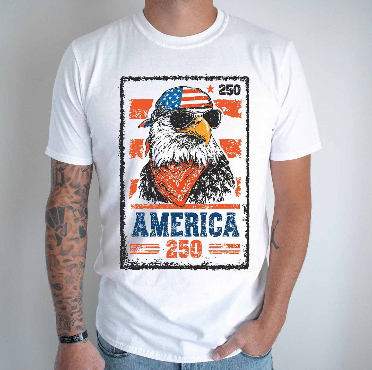 America 250 Patriotic Eagle Graphic Tee | 4th of July USA Shirt | Vintage Americana Boutique T-Shirt