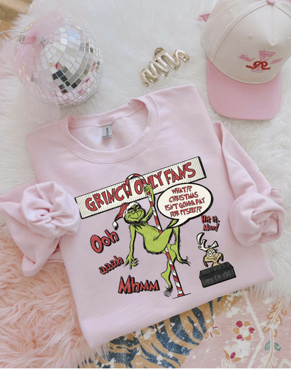 Grinch OnlyFans Christmas Sweatshirt – Funny Holiday Graphic Crewneck