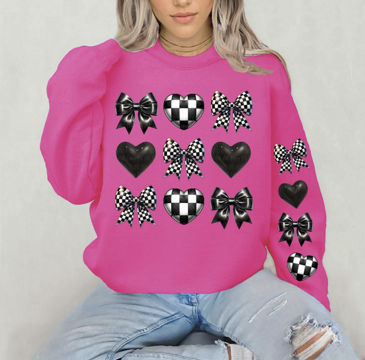 HEARTS AND BOWS (BLACK)