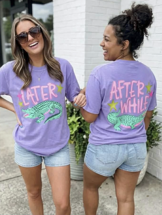 Later Gator After While Graphic Tee | Cute Southern Alligator Shirt | Preppy Boutique Comfort Colors T-Shirt