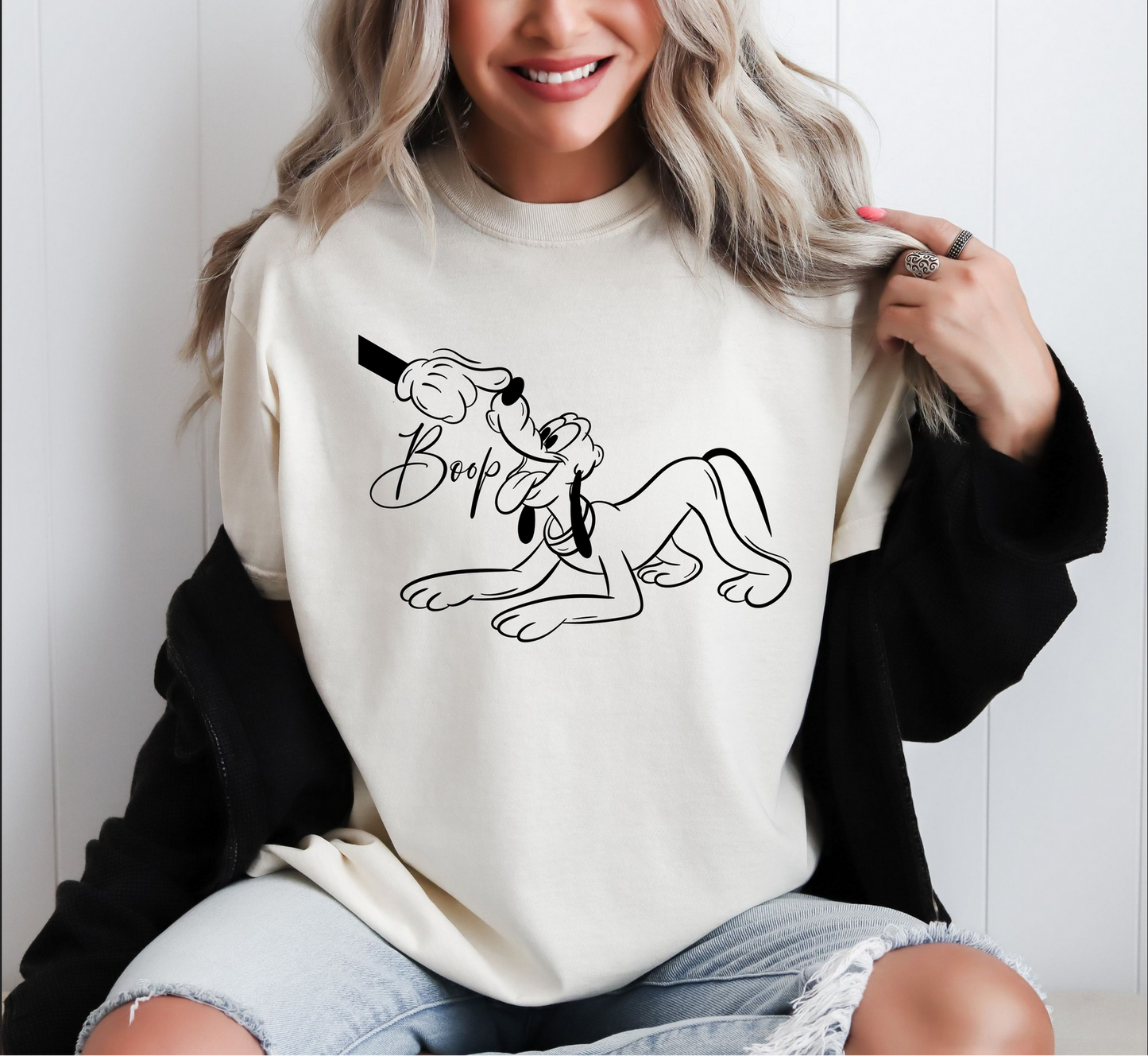 Boop the Nose Tee | Cute Dog Lover Shirt | Minimal Line Art Puppy T-Shirt | Pet Lover Gift