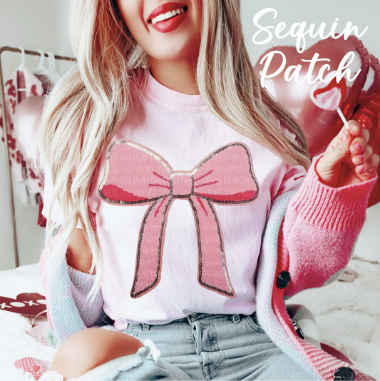 PINK BOW SEQUIN
