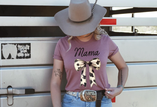 MAMA COW PRINT BOW