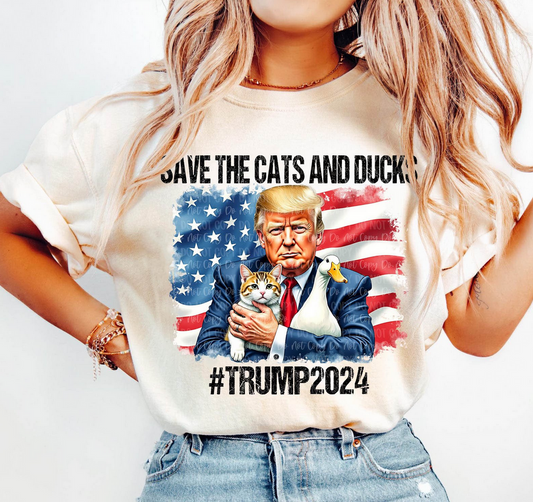 TRUMP SAVE THE CATS & DUCKS