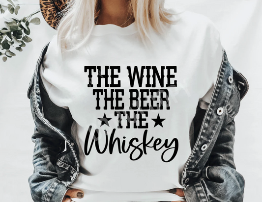 WINE BEER WHISKEY
