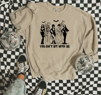 You Can’t Sit With Us Halloween Tee – Spooky Girl Squad Graphic Shirt - $15 Tee Line