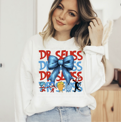 DR SEUSS BLUE BOW