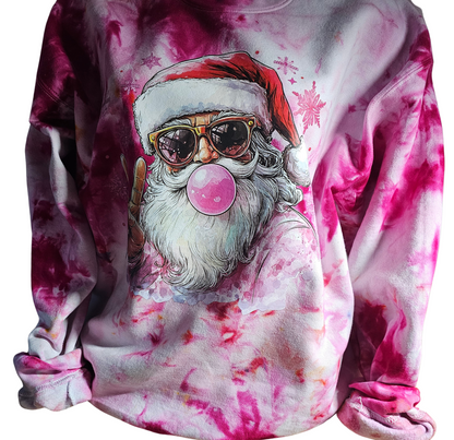 TIE DYE SANTA BUBBLE PEACE